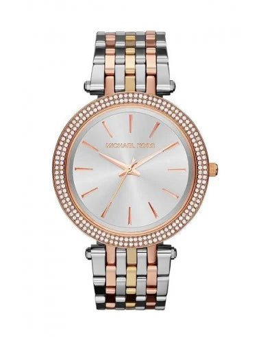 Michael Kors Silver Three Tone Darci Pavé Women's Watch - Lc Watches