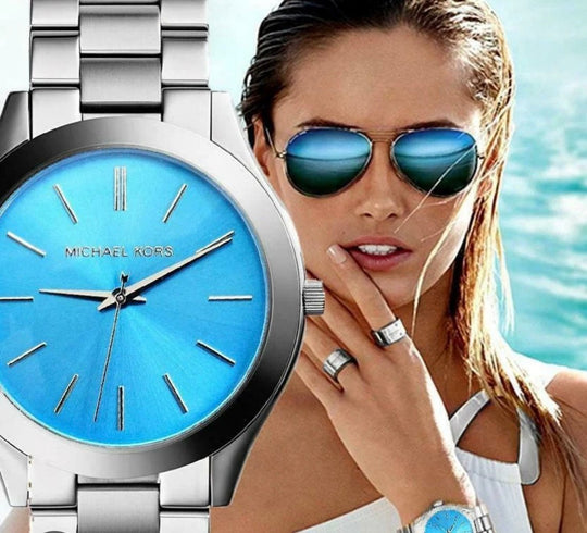 Michael Kors Slim Runway Blue Dial Women's Watch - Lc Watches