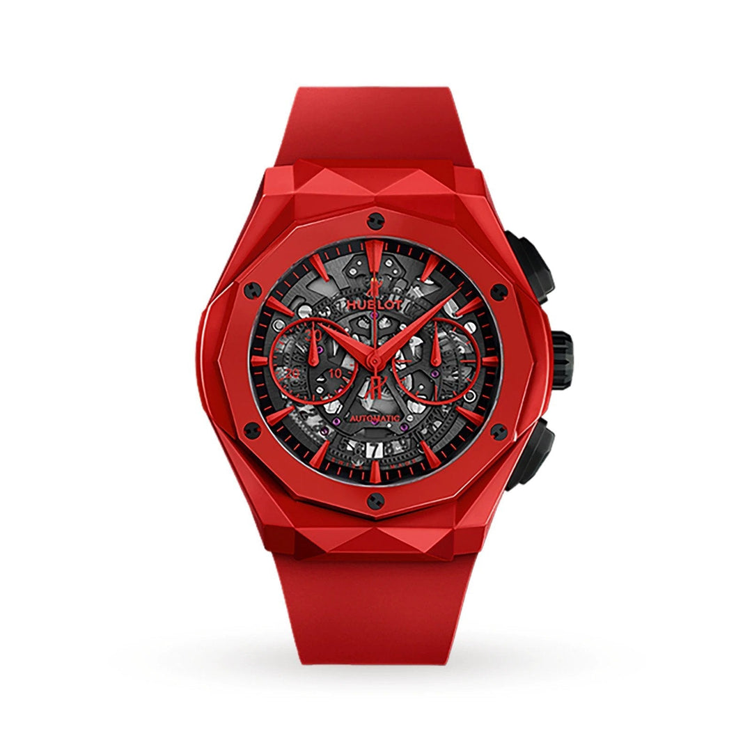 New Hublot Classic Fusion Aerofusion Chronograph Orlinski Red Ceramic 45 mm Limited Edition - Lc Watches