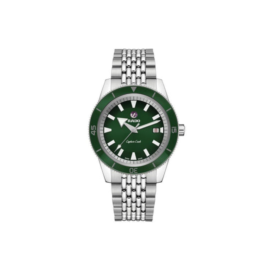 Rado Captain Cook Automatic Green Bezel Watch - Lc Watches