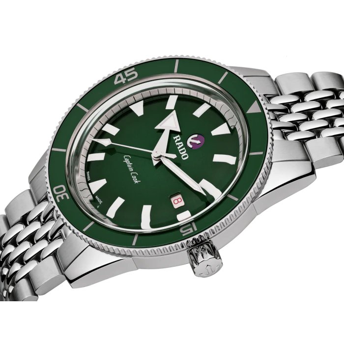 Rado Captain Cook Automatic Green Bezel Watch - Lc Watches