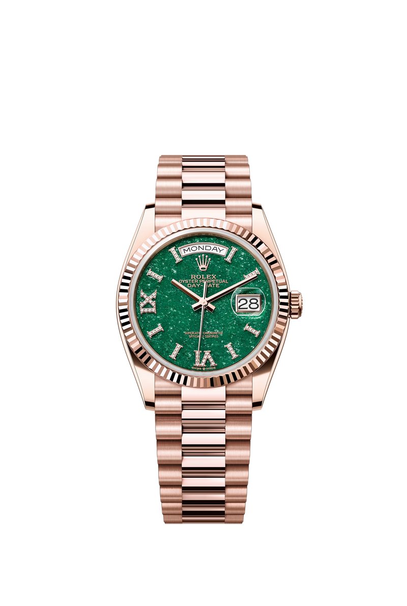 Rolex Day - Date 36 Green Aventurine Dial Unisex Watch - Lc Watches