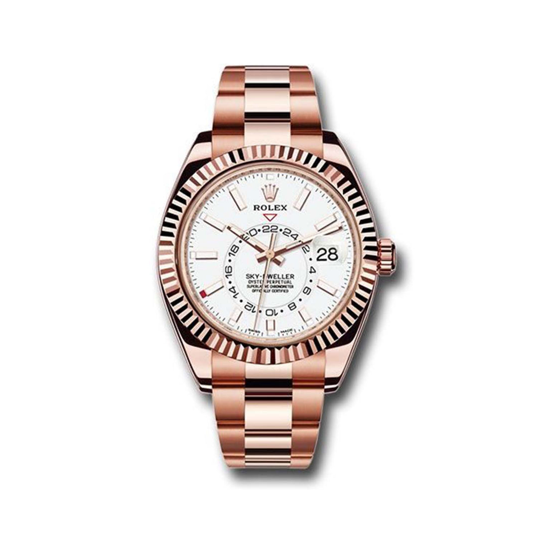 Rolex Sky - Dweller Everose Gold and Oystersteel Watch Intense white 2023 - Lc Watches