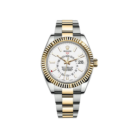 Rolex White Sky - Dweller Two - Toned 42 mm Watch - Lc Watches