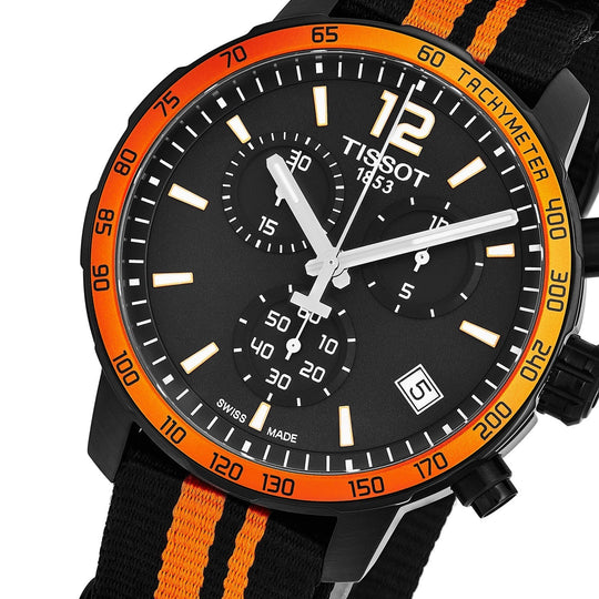 Tissot Quickster Chronograph Black and Orange - Lc Watches