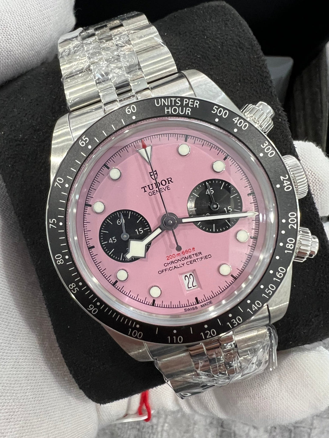 Tudor Black Bay Chrono Pink Dial - Lc Watches