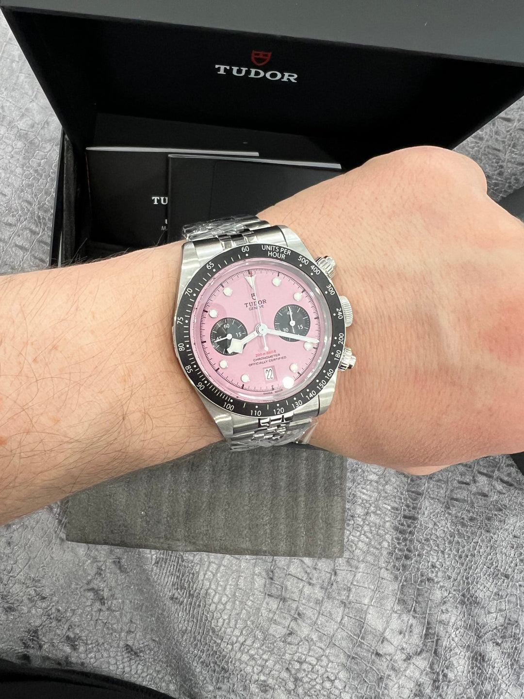 Tudor Black Bay Chrono Pink Dial - Lc Watches