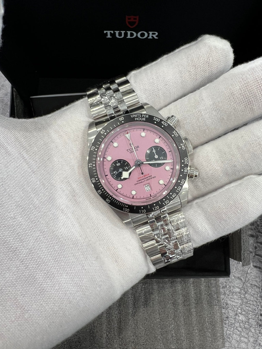 Tudor Black Bay Chrono Pink Dial - Lc Watches