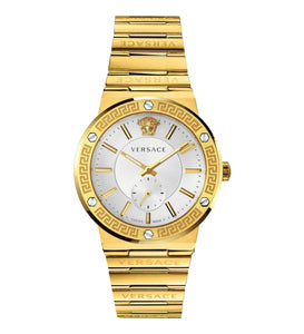 Versace Greca Logo Small Seconds Gold Men's Watch