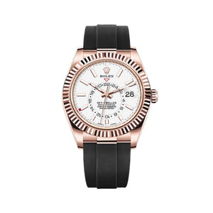 Rolex Everose gold Sky-Dweller White Dial flex 42 mm Watch