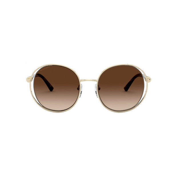 Bvlgari BV6135 Gold Round Sunglasses