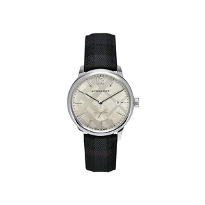 Burberry The Classic Checked Leather Strap Watch