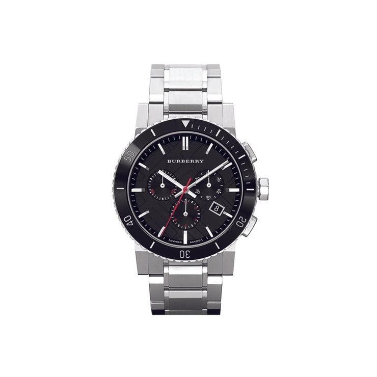 Burberry Black Dial Stainless steel Chronograph Wristwatch