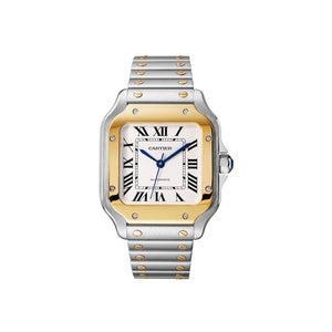 Santos De Cartier Two Tone Medium Watch