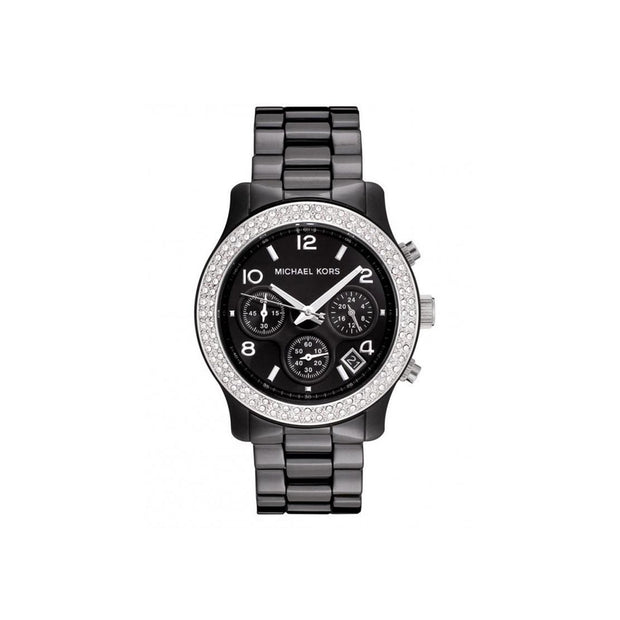 Michael Kors Black Ceramic Chronograph Wristwatch