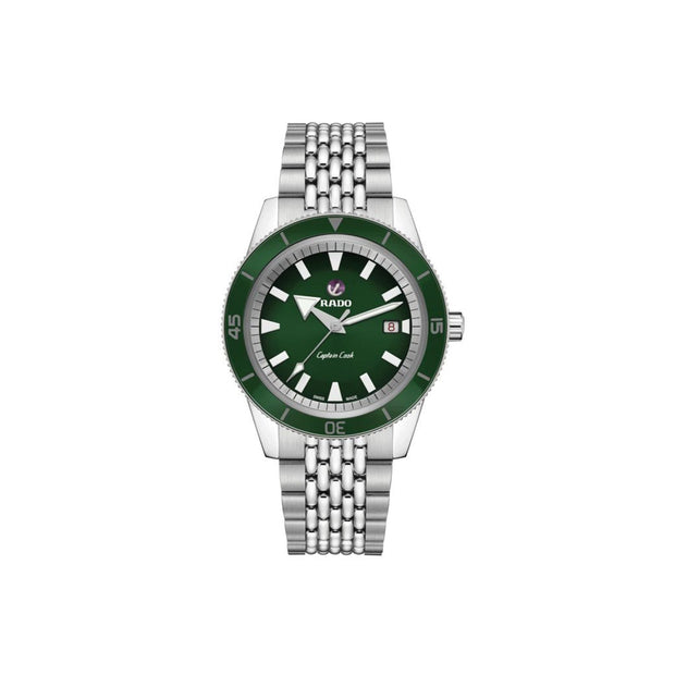 Rado Captain Cook Automatic Green Bezel Watch
