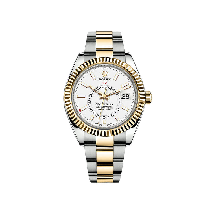 Rolex White Sky-Dweller Two-Toned 42 mm Watch