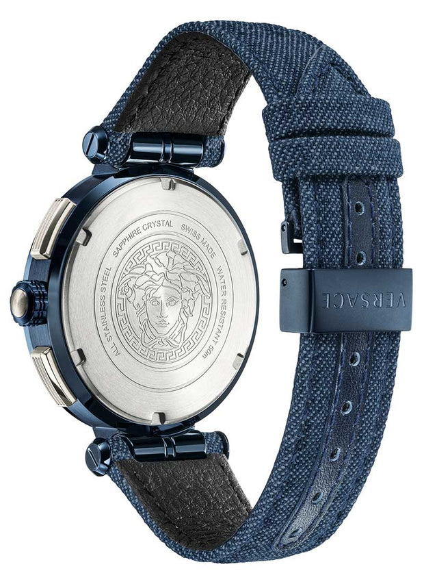 Versace Aion Chronograph Blue 45 mm Men's Watch