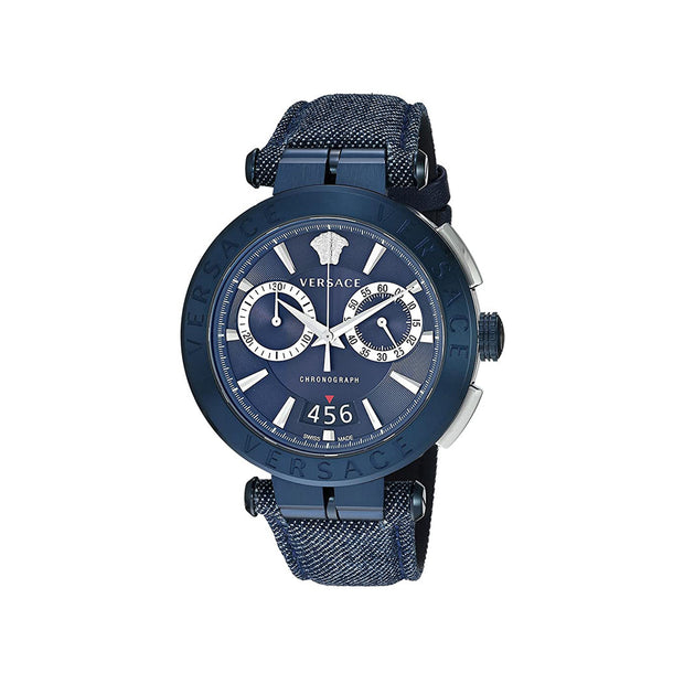 Versace Aion Chronograph Blue 45 mm Men's Watch – Lc Watches