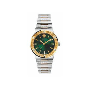 Versace 38 mm Green Dial Two-tone Wristwatch