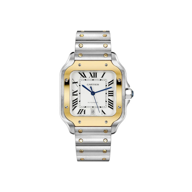 Santos De Cartier Two Tone Large Watch
