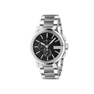 Gucci Analog Display Swiss Quartz Silver 44mm Men's Watch