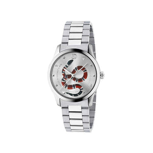 Gucci G-Timeless Snake Motif Stainless-Steel Watch