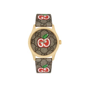 Gucci G-Timeless Canvas Dial Red Apple Wristwatch