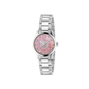 Gucci G-Timeless Pink Mother of Pearl Feline Head Wristwatch
