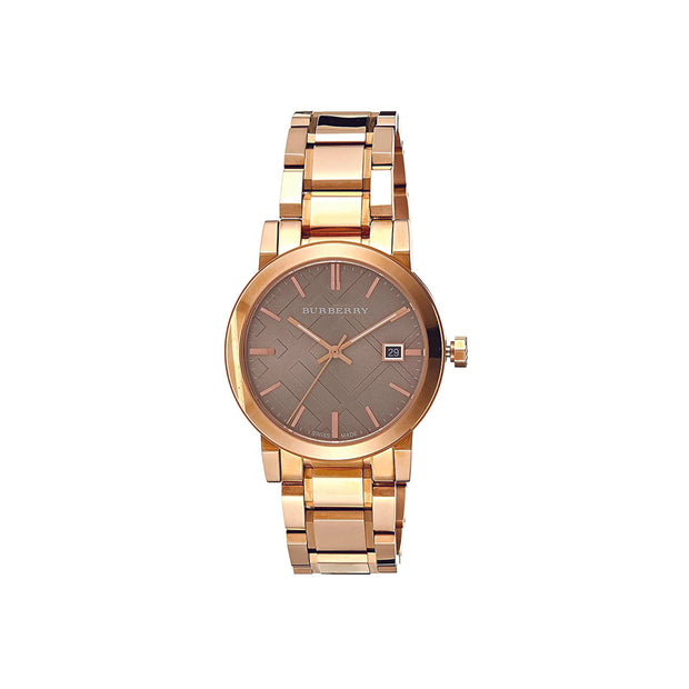 Burberry Brown Dial Rose Gold toned 38 mm Wristwatch