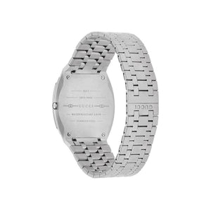 Gucci 25H Pink Dial Silver-toned  Bracelet Wristwatch